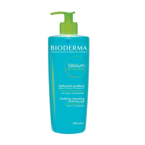Bioderma Sebium Purifying & Cleansing Foaming Gel W/Pump 17 fl oz