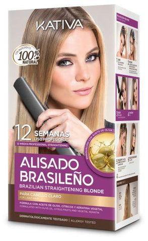 Kativa Blonde Brazilian Straightening Kit for Light Hair