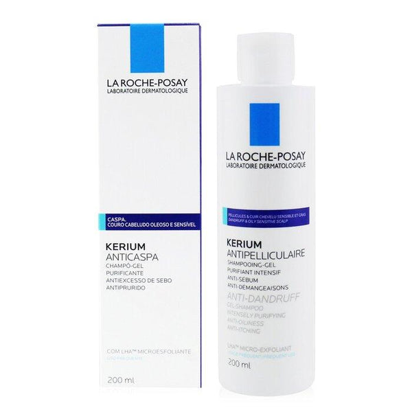 La Roche-Posay Kerium Anti-Dandruff Gel Shampoo for Oily Sensitive Scalp 6.7 fl oz